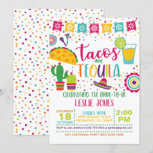 Invitation de la nuptiale Tacos & Tequila - Wh