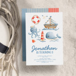 Invitation de la partie Anniversaire de enfant de<br><div class="desc">Invitation de la fête Anniversaire de enfant de Watercolor Ocean Voici l'invitation parfaite pour la fête d'anniversaire de votre enfant - l'invitation de la fête Anniversaire de enfant de Watercolor Ocean ! Avec son design captivant, cette invitation fera plaisir à vos invités pour une fête divertissante. Dotée d'un thème océanique...</div>