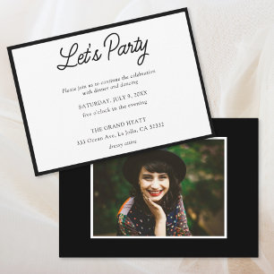 Invitation de la partie Bat mitzvah moderne Black