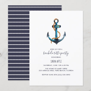 Invitation de la partie de bachelorette nautique W