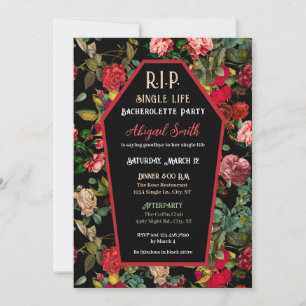 Invitation de la partie de bachelorette R.I.P Rose