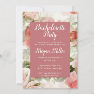 Invitation de la partie de bachelorette Vintage pe