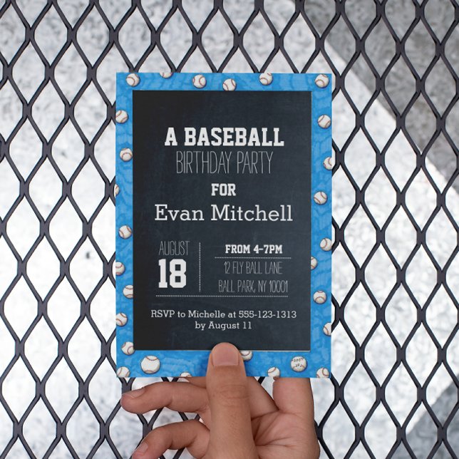 Invitation de la partie de baseball du tableau de  (Créateur téléchargé)