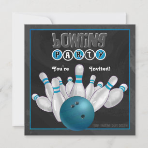 Invitation de la partie de Bowling Blue