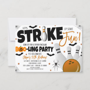 Invitation de la partie de bowling d'Halloween