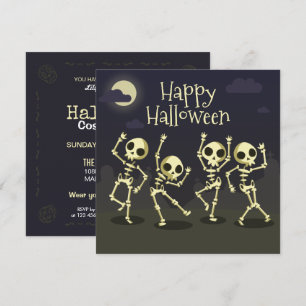 Invitation de la partie   de costume de squelettes