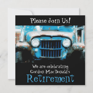 Invitation de la partie de départ de voiture de ca
