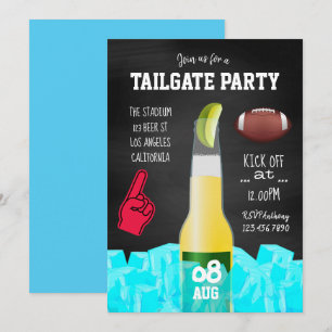 Invitation de la partie de football de Chalkboard