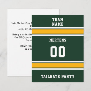 Invitation de la partie de football Green & Gold
