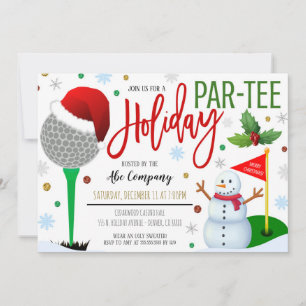 Invitation de la partie de golf de vacances