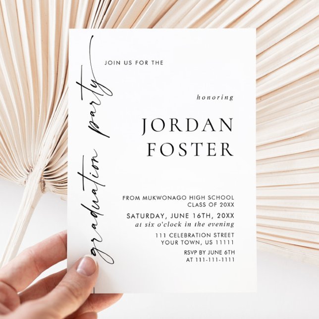 Invitation de la partie de graduation de 2025 mode (Créateur téléchargé)