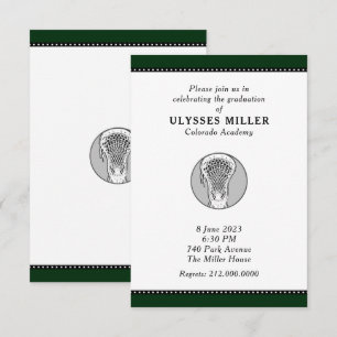 Invitation de la partie de graduation de crosse