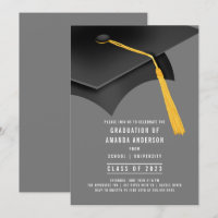 Invitation de la partie de graduation de la Casque