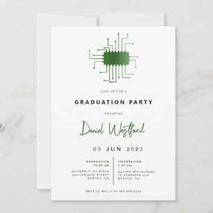 Invitation de la partie de graduation de l'ingénie