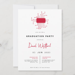 Invitation de la partie de graduation de l'ingénie