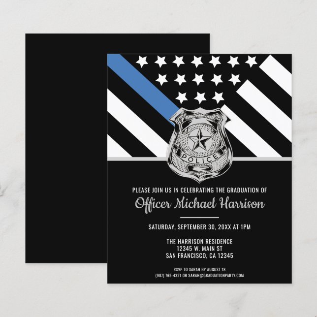 Invitation de la partie de graduation de l'officie (Devant / Derrière)