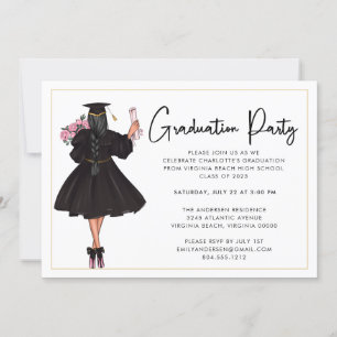 Invitation de la partie de graduation Décontractée