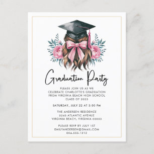 Invitation de la partie de graduation Décontractée