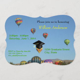Invitation de la partie de graduation des ballons