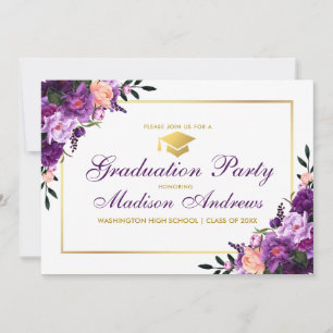 Invitation de la partie de graduation du cadre d'o