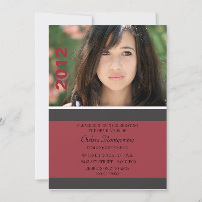 Invitation de la partie de graduation en bande sim (Devant)