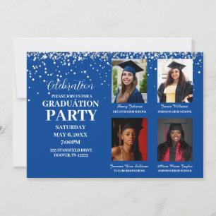 Invitation de la partie de graduation en photo mul