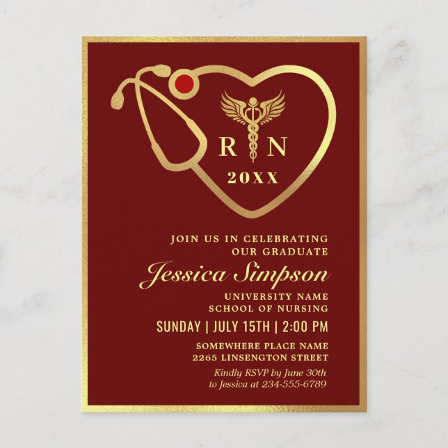 Invitation de la partie de graduation en soins inf (Devant)