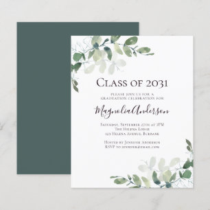Invitation de la partie de graduation Eucalyptus b