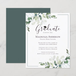 Invitation de la partie de graduation Eucalyptus b