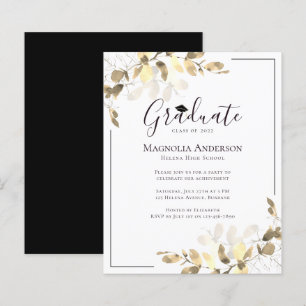 Invitation de la partie de graduation Eucalyptus b