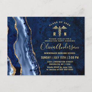 Invitation de la partie de graduation Gold Blue RN