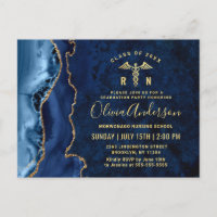 Invitation de la partie de graduation Gold Blue RN