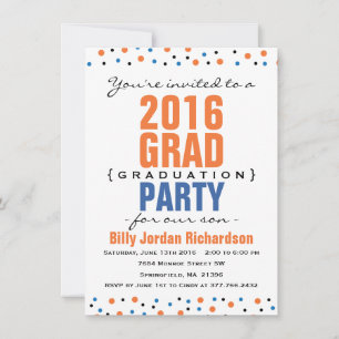 Invitation de la partie de graduation moderne 2016