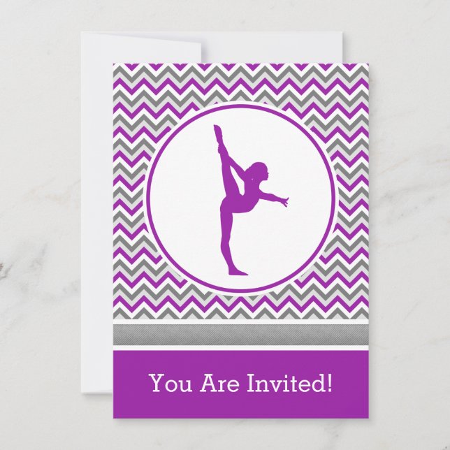 Invitation de la partie de gymnaste de Purple Chev (Devant)