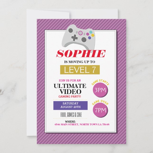 Invitation de la partie de jeux vidéo Pink Trucks  (Devant)