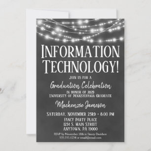 Invitation de la Partie de la Graduation en techno