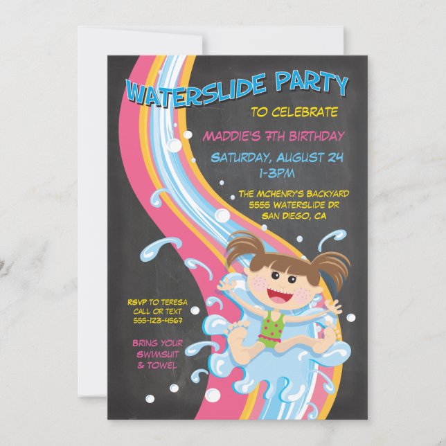 Invitation de la partie de la partie de la piscine (Devant)