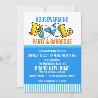 Invitation de la partie de la piscine