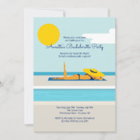 Invitation de la partie de la piscine de bronzage