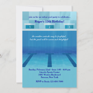 Invitation de la partie de la piscine olympique