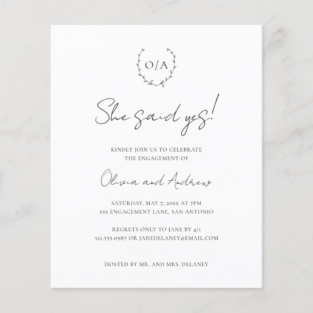 Invitation de la partie de l'engagement budgétaire (Devant)