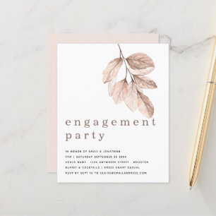 Invitation de la partie de l'engagement de la feui
