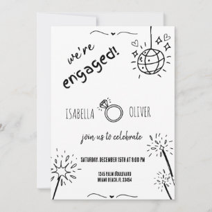 Invitation de la partie de l'engagement de main mo