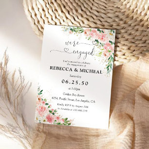 Invitation de la partie de l'engagement de Rose ro