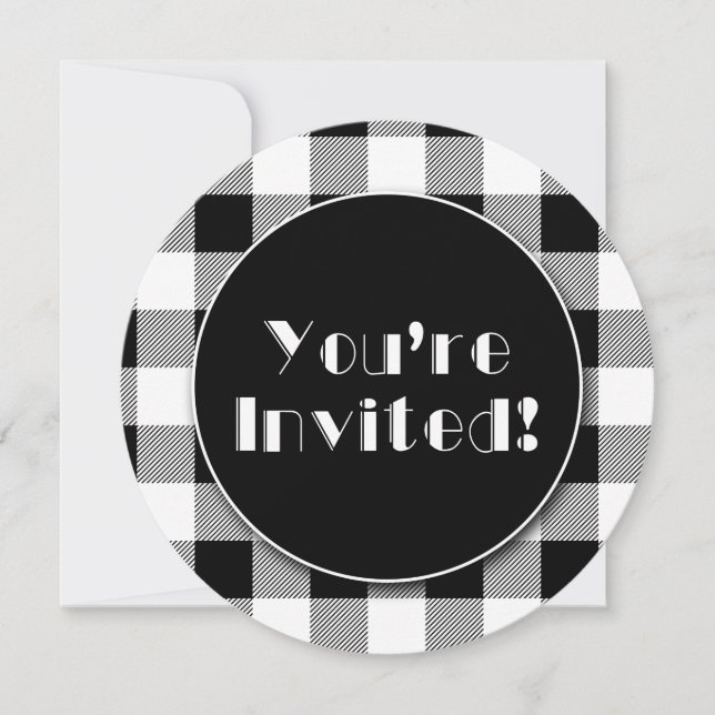 Invitation de la partie de paniers de buffle noir  (Devant)