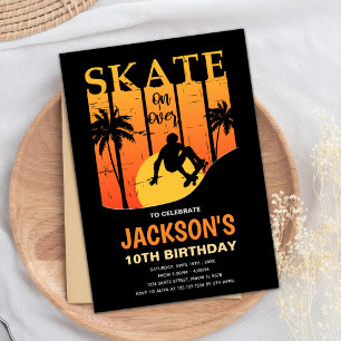 Invitation de la partie de patinage Cool pour garç