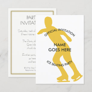 Invitation de la partie de patinage sur glace sur
