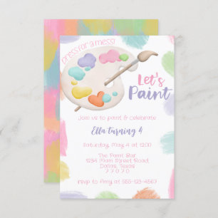 Invitation de la partie de peinture