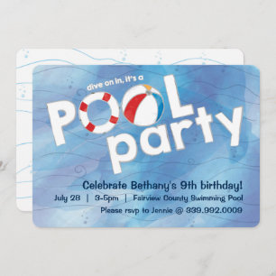 Invitation de la partie de pool