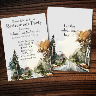 Invitation de la partie de retrait de la route Wat